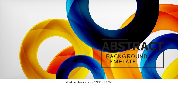 Vector circles abstract background, vector illustration