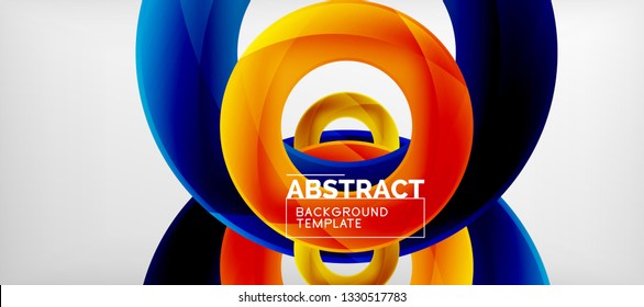 Vector circles abstract background, vector illustration