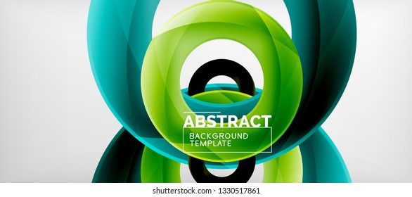 Vector circles abstract background, vector illustration