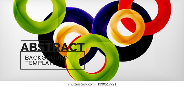 Vector circles abstract background, vector illustration
