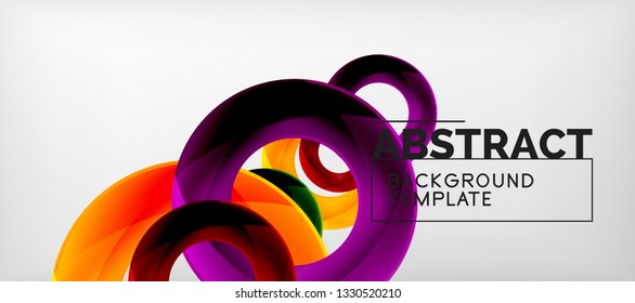 Vector circles abstract background, vector illustration