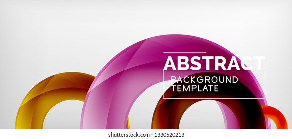 Vector circles abstract background, vector illustration