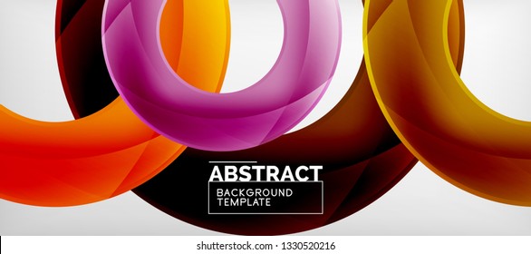 Vector circles abstract background, vector illustration