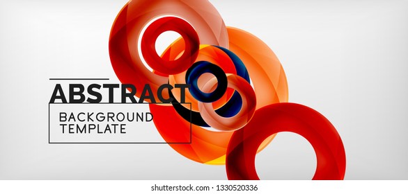 Vector circles abstract background, vector illustration