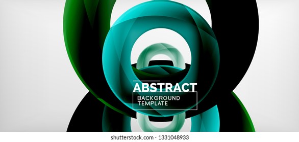 Vector circles abstract background, vector illustration