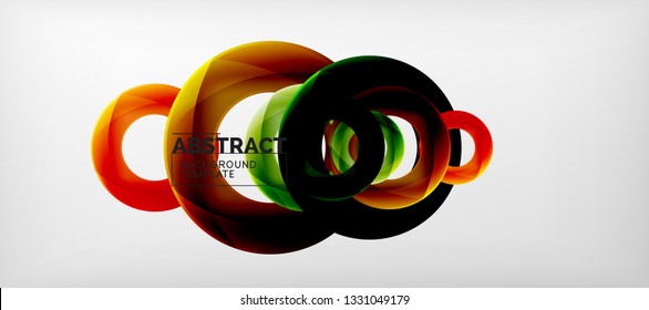 Vector circles abstract background, vector illustration