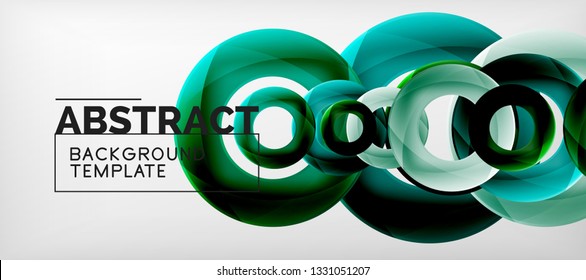 Vector circles abstract background, vector illustration