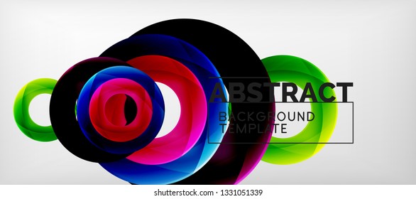 Vector circles abstract background, vector illustration
