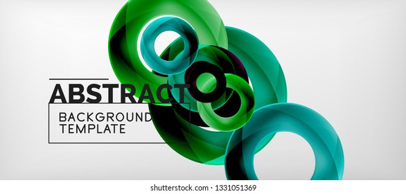 Vector circles abstract background, vector illustration