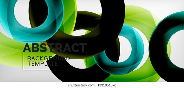 Vector circles abstract background, vector illustration