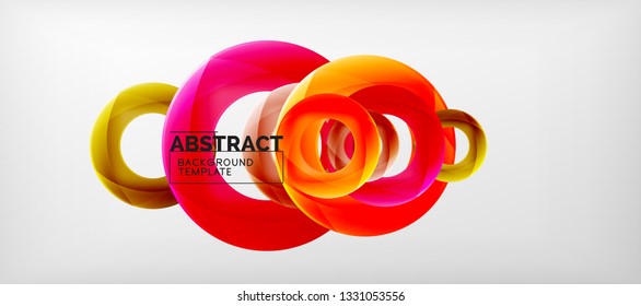Vector circles abstract background, vector illustration
