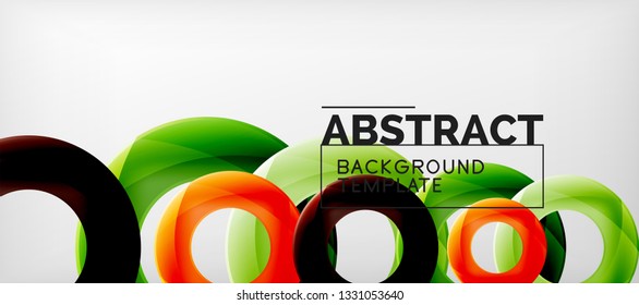 Vector circles abstract background, vector illustration