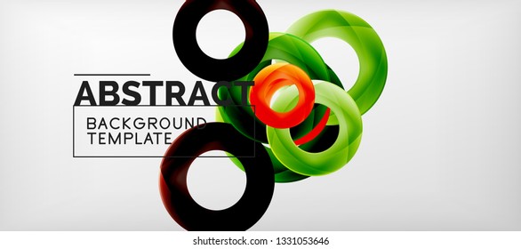 Vector circles abstract background, vector illustration