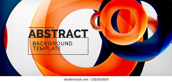 Vector circles abstract background, vector illustration