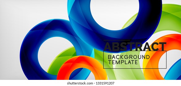 Vector circles abstract background, vector illustration