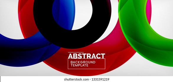 Vector circles abstract background, vector illustration