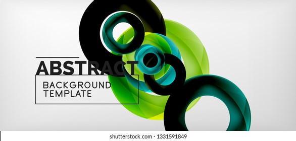 Vector circles abstract background, vector illustration