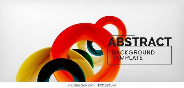 Vector circles abstract background, vector illustration