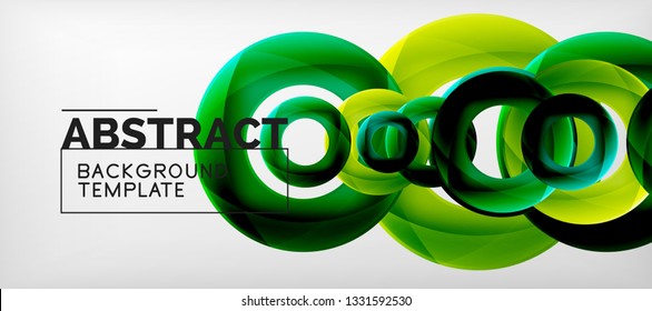 Vector circles abstract background, vector illustration