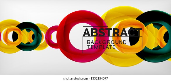 Vector circles abstract background, vector illustration