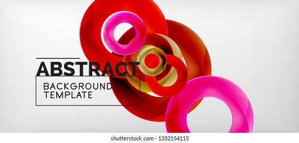 Vector circles abstract background, vector illustration