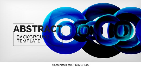 Vector circles abstract background, vector illustration