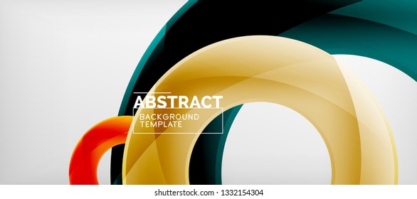 Vector circles abstract background, vector illustration