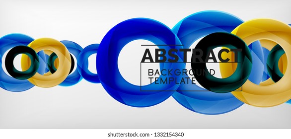 Vector circles abstract background, vector illustration