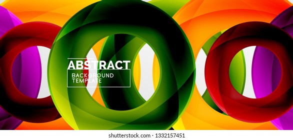 Vector circles abstract background, vector illustration