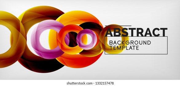 Vector circles abstract background, vector illustration