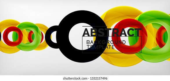 Vector circles abstract background, vector illustration