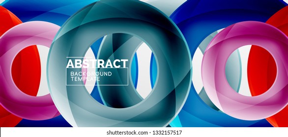 Vector circles abstract background, vector illustration