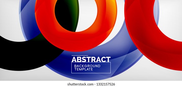 Vector circles abstract background, vector illustration