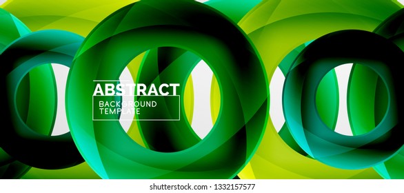 Vector circles abstract background, vector illustration