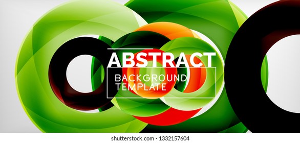 Vector circles abstract background, vector illustration