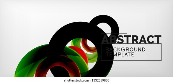 Vector circles abstract background, vector illustration
