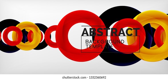 Vektorkreise auf abstraktem Hintergrund, Vektorgrafik