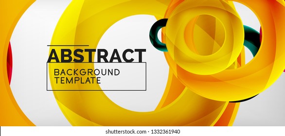 Vector circles abstract background, vector illustration