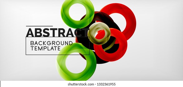 Vector circles abstract background, vector illustration