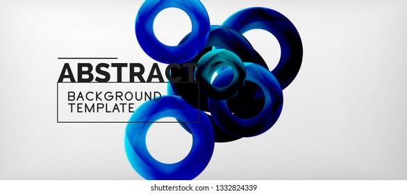 Vector circles abstract background, vector illustration