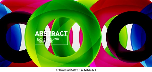 Vector circles abstract background, vector illustration