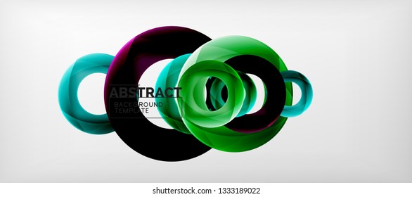 Vector circles abstract background, vector illustration