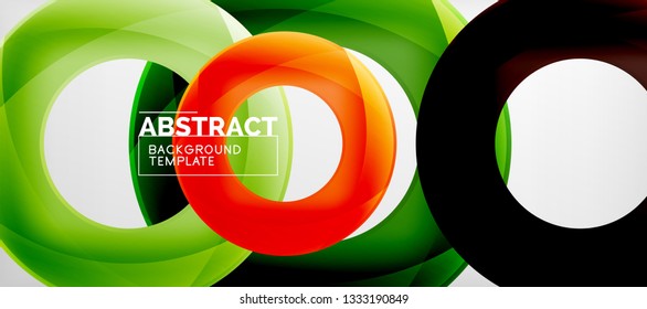 Vector circles abstract background, vector illustration