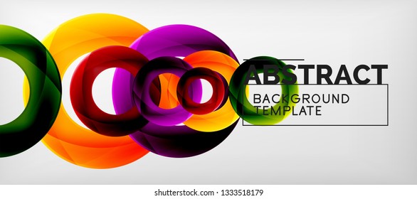 Vector circles abstract background, vector illustration
