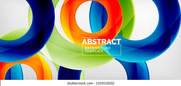 Vector circles abstract background, vector illustration