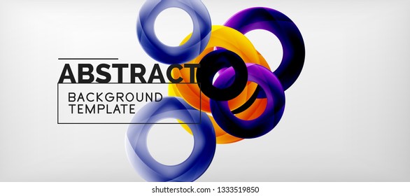 Vector circles abstract background, vector illustration