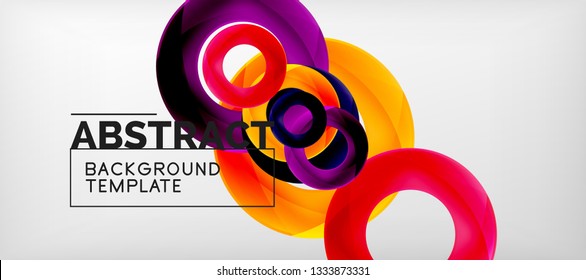 Vector circles abstract background, vector illustration