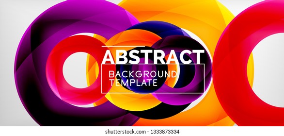 Vector circles abstract background, vector illustration