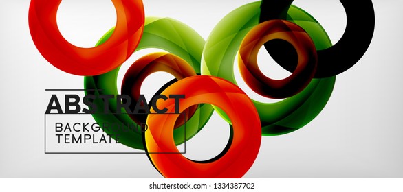 Vector circles abstract background, vector illustration
