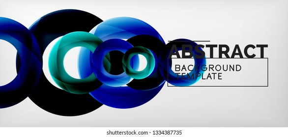 Vector circles abstract background, vector illustration